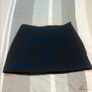 Black Satin Mini Skirt